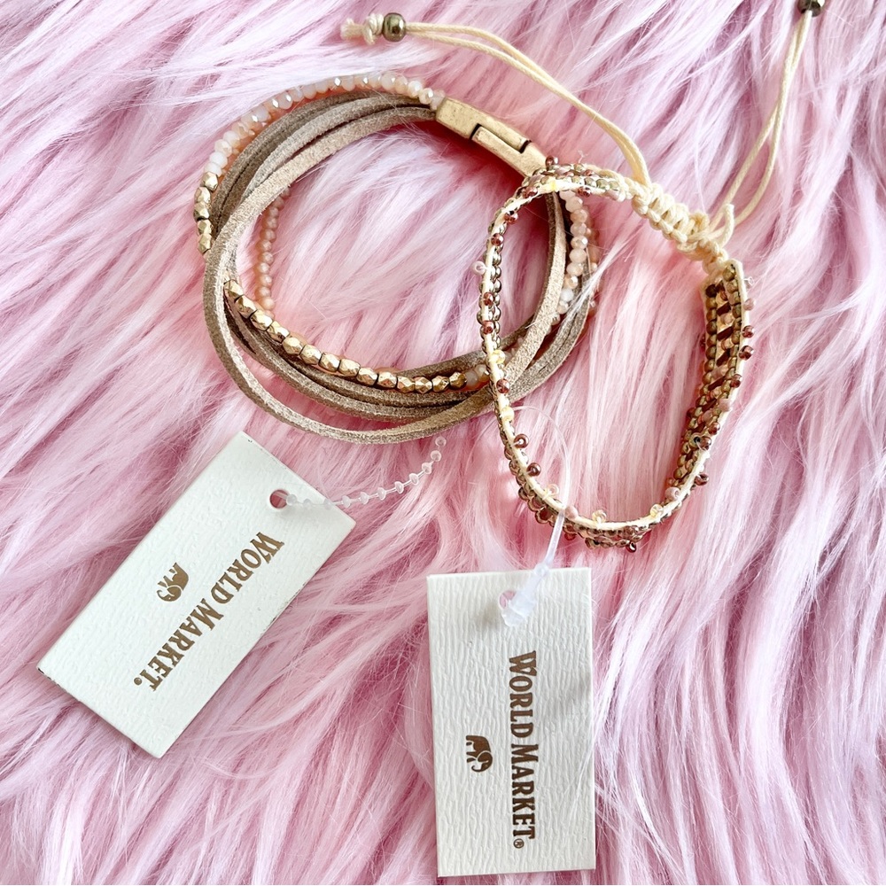 Two Pairs of Women’s Bracelets New With Tags Neutral Colors EveryDay Wear